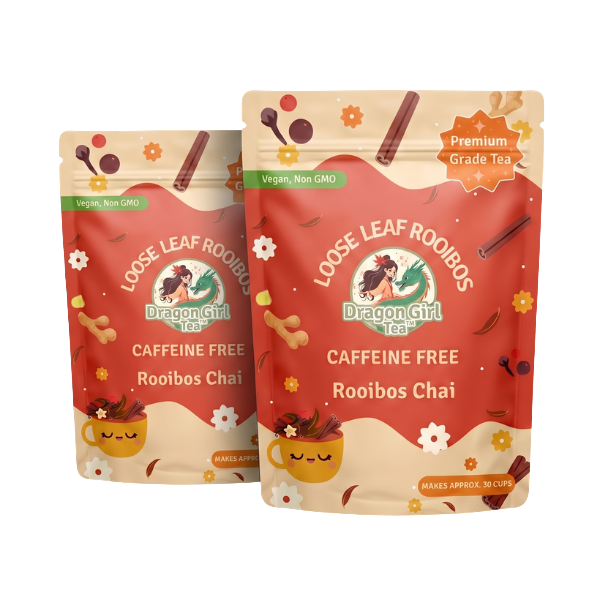 Caffeine Free Rooibos Chai loose leaf tea, 2-pack — Dragon Girl Tea
