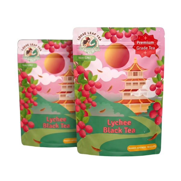 Lychee Black Tea loose leaf 2-pack – Dragon Girl Tea
