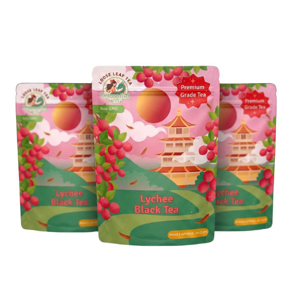 Lychee Black Tea loose leaf 3-pack – Dragon Girl Tea