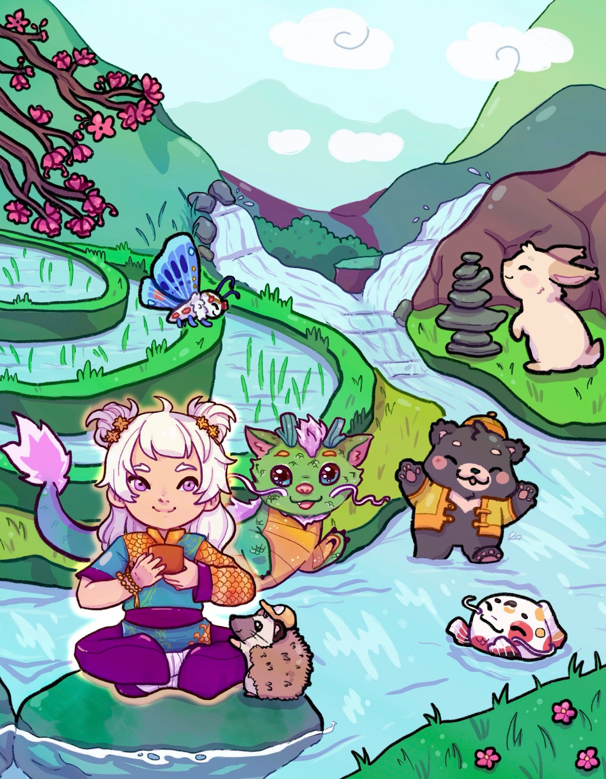 World of Dragon Girl Prints