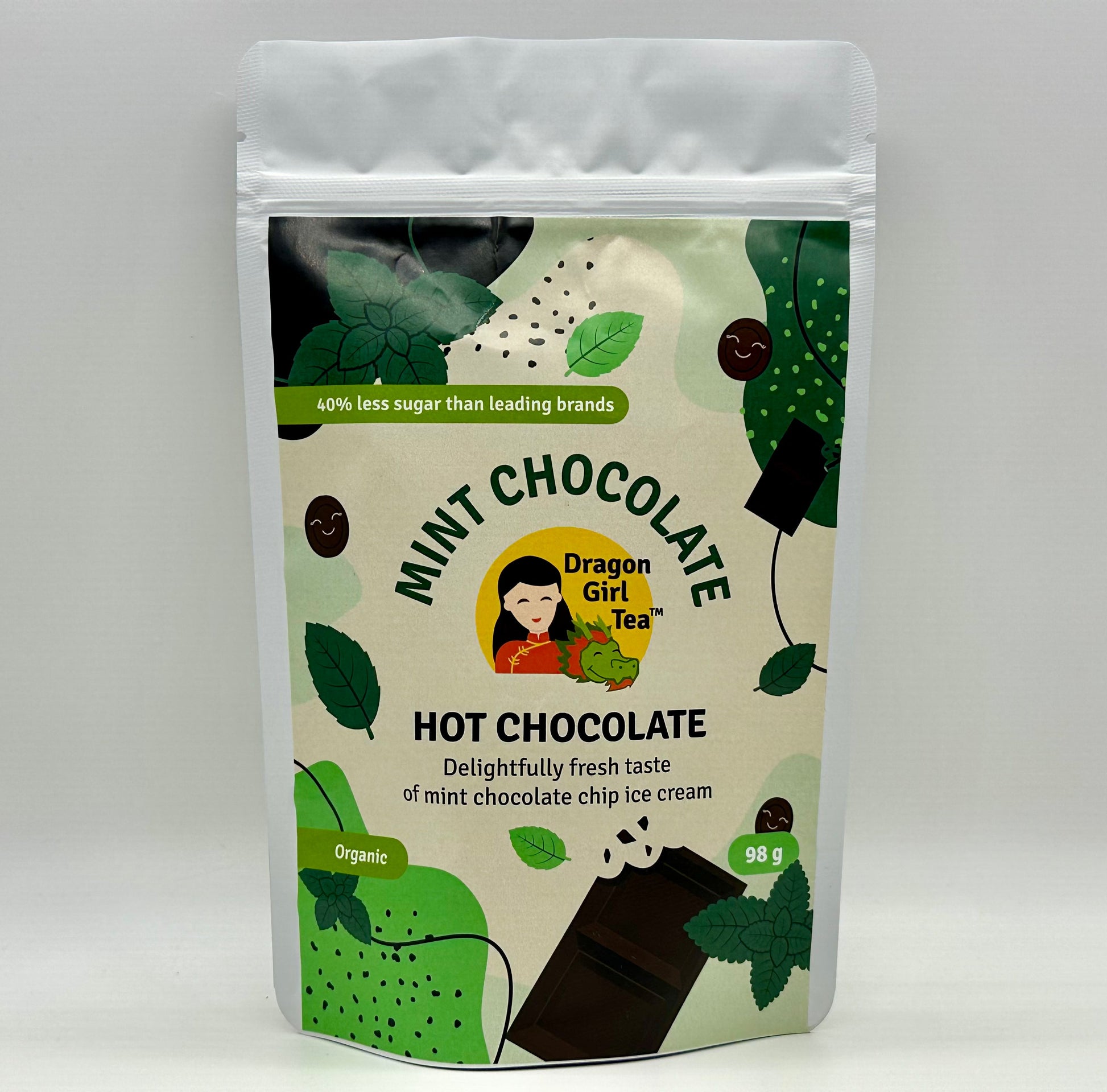 Vegan Mint Chocolate Chip Hot Chocolate (Organic)