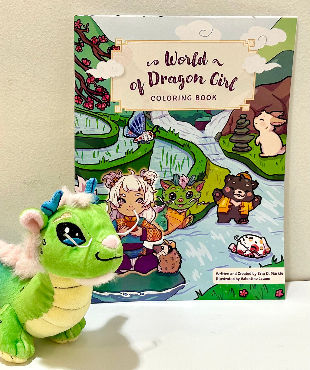 Lulong and World of Dragon Girl Coloring Book Bundle Dragon Girl Tea
