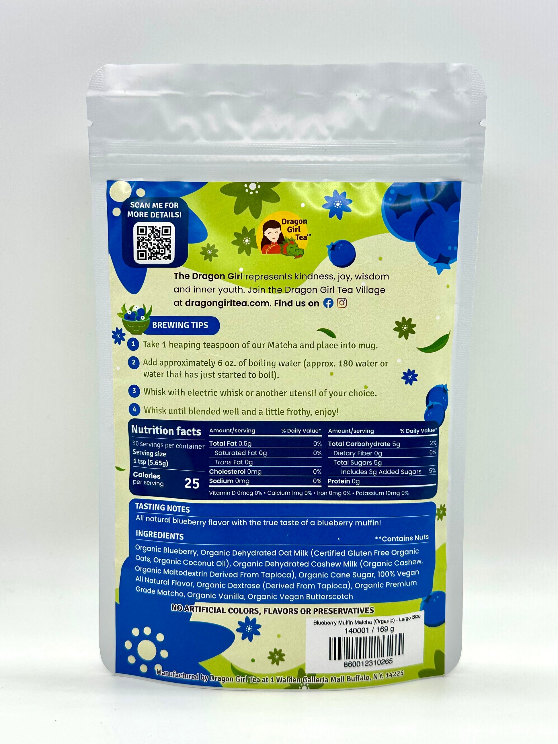 Blueberry Muffin Matcha (Organic) - Large Size
