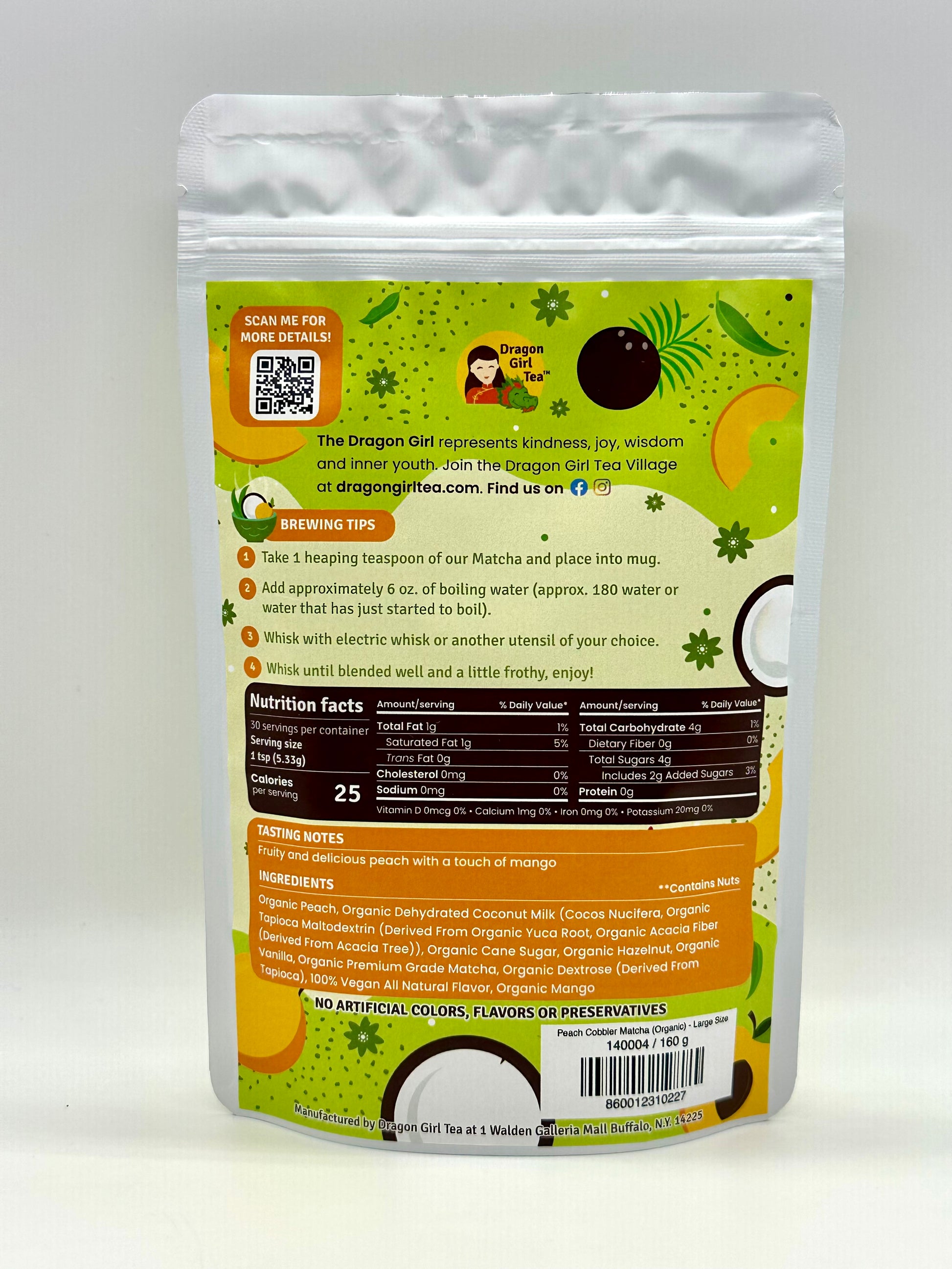 Peach Cobbler Matcha (Organic) - Large Size