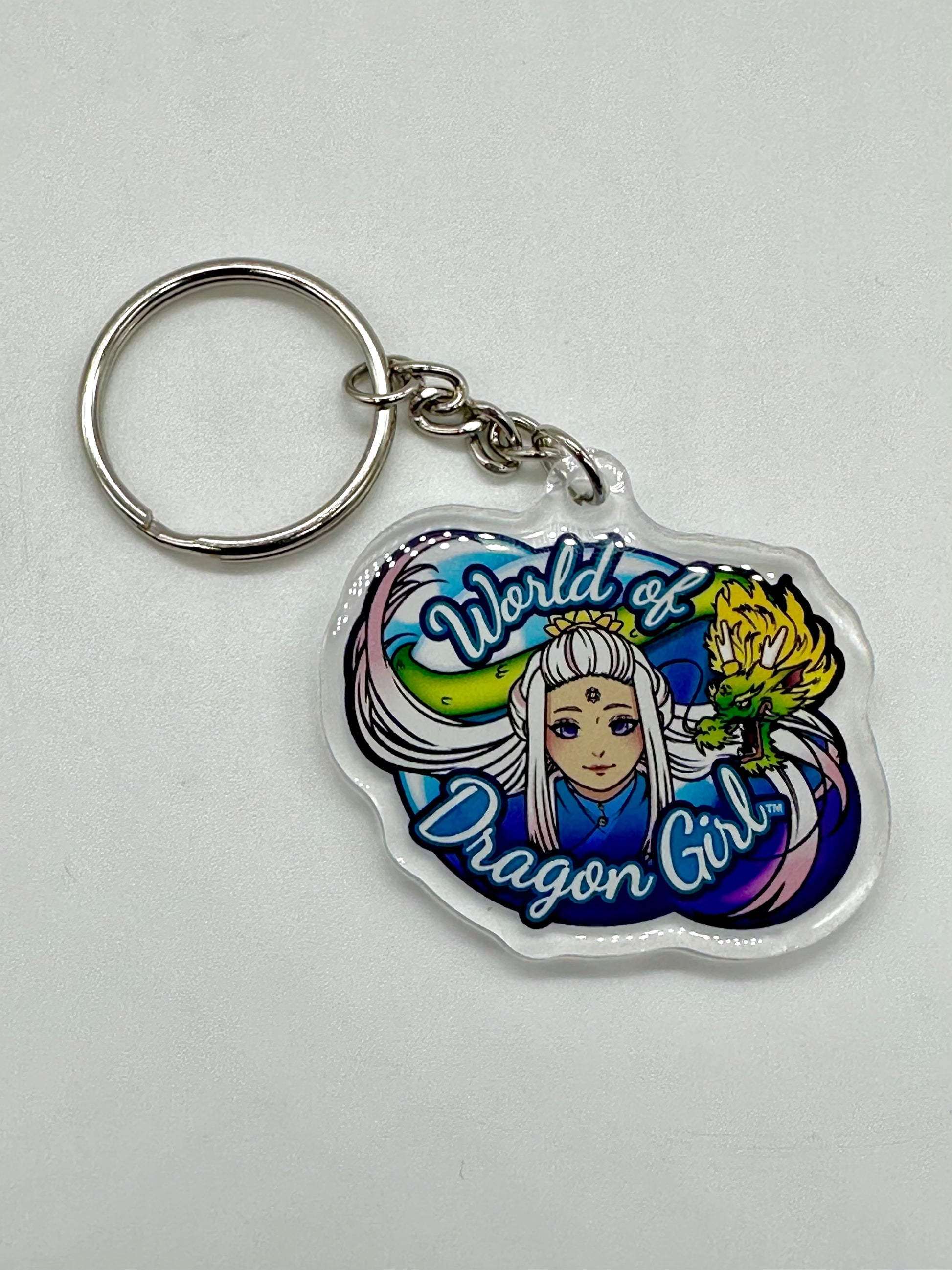 World of Dragon Girl Logo Keychain