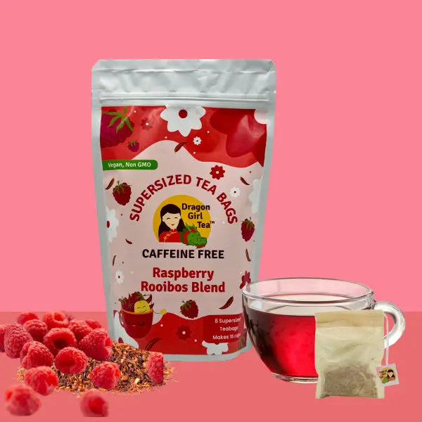 Raspberry Rooibos Blend - Herbal Tea - Compostable Tea Bags Dragon Girl Tea