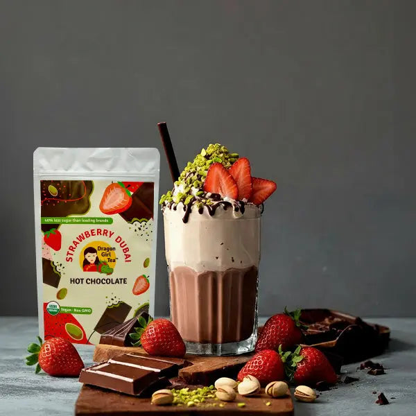 Strawberry Dubai Hot Chocolate Dragon Girl Tea