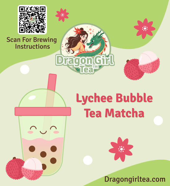 Lychee Bubble Tea Matcha - Large Size Dragon Girl Tea