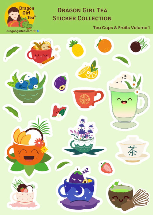 Dragon Girl Tea Sticker Collection