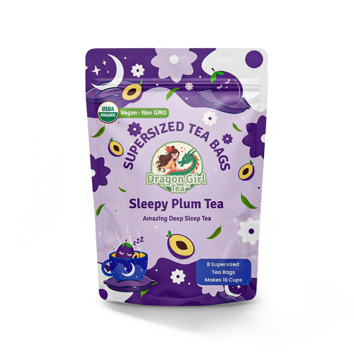 Sleepy Plum herbal tea, single pouch — Dragon Girl Tea