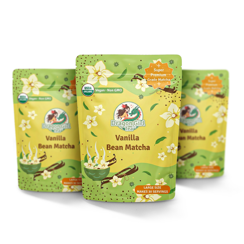 Vanilla Bean vegan dessert matcha, 3-pack — Dragon Girl Tea